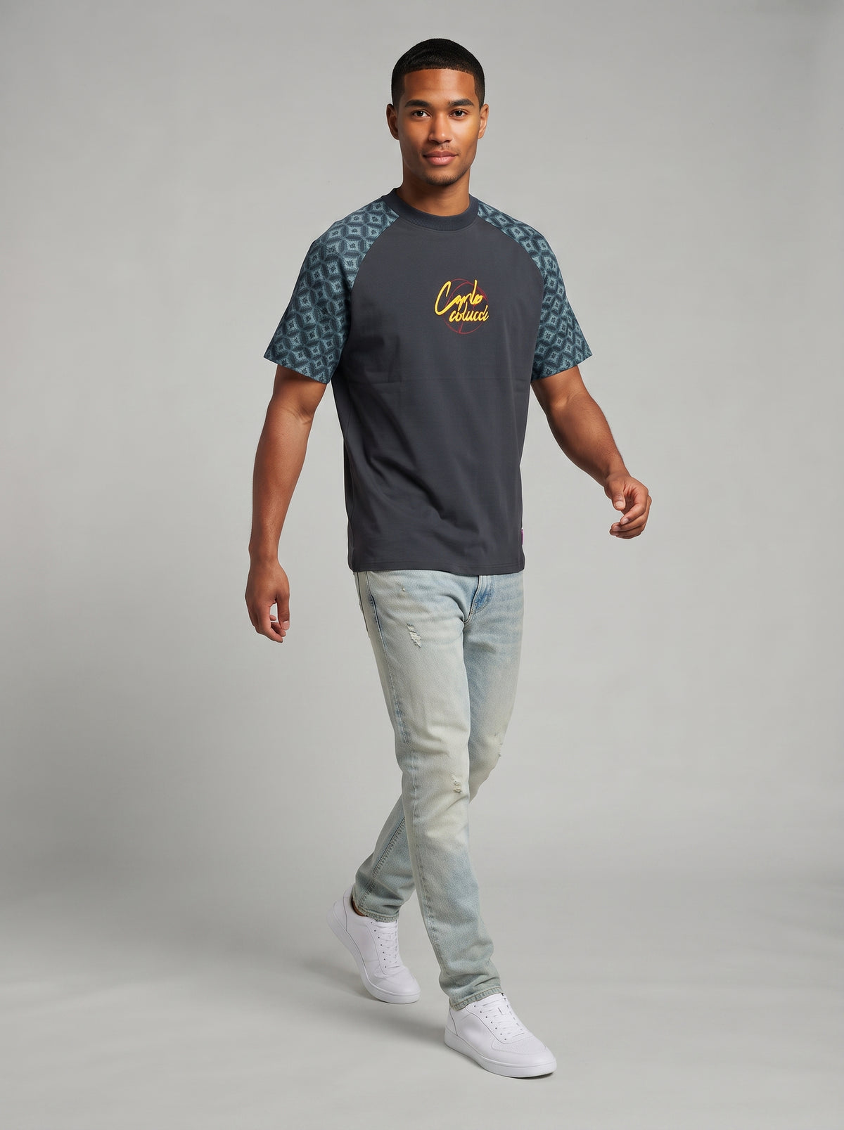 Carlo Colucci T-Shirt - Muster/Print