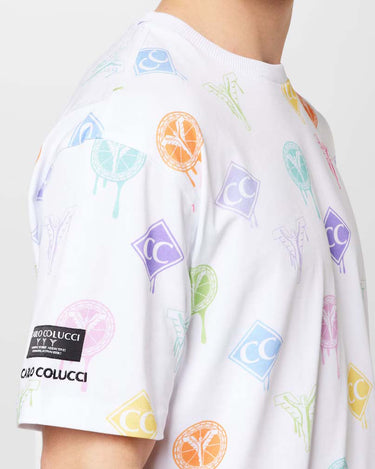 Carlo Culucci T-Shirt Weiss mit muster_carlo
