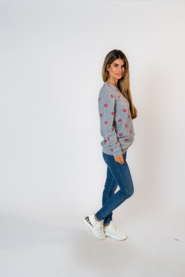 Zoe Karssen - Sweatshirt mit Herz-Stickerei
