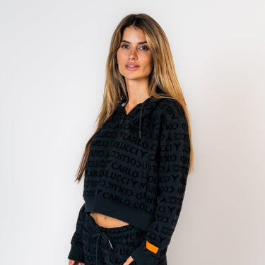 Carlo Colucci - Cropped Hoodie-Jacke