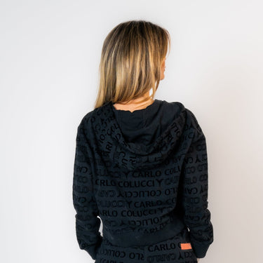 Carlo Colucci - Cropped Hoodie-Jacke
