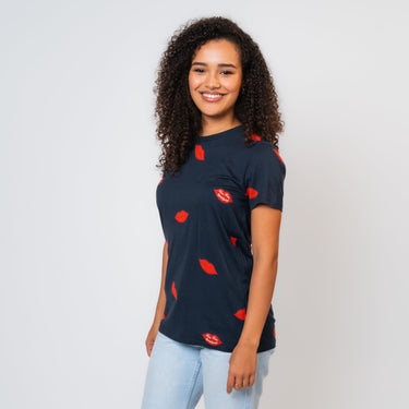 Zoe Karssen - T-Shirt mit Kussmund-Muster