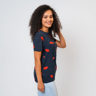 Zoe Karssen - T-Shirt mit Kussmund-Muster