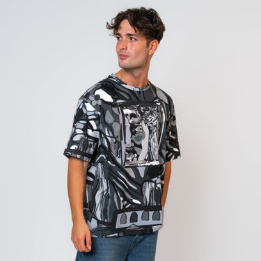Carlo Colucci - T-Shirt mit Statue-Print