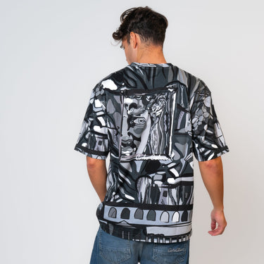 Carlo Colucci - T-Shirt mit Statue-Print