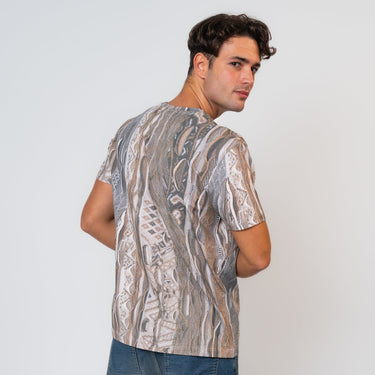 Carlo Colucci - T-Shirt mit Knitprint