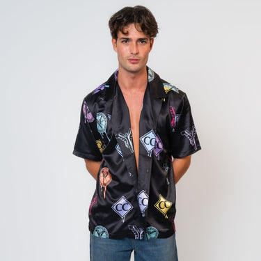 Carlo Colucci - Hemd mit Logo Muster