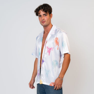 Carlo Colucci - Hemd mit Logo Muster