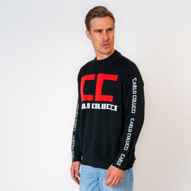Carlo Colucci - Strickpullover mit Logo