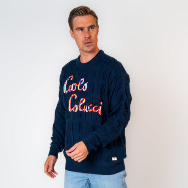 Carlo Colucci - Jacquard Strickpullover