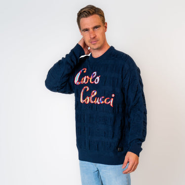 Carlo Colucci - Jacquard Strickpullover