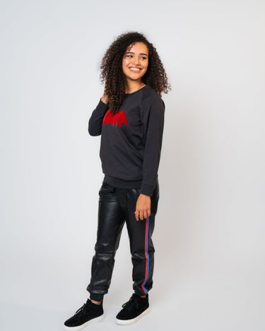 Zoe Karssen - Loose Fit Sweat Bat in Moonless Night_schwarz