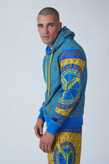 Carlo Colucci - Hoodie mit Barock-Print Gold - Brands Club