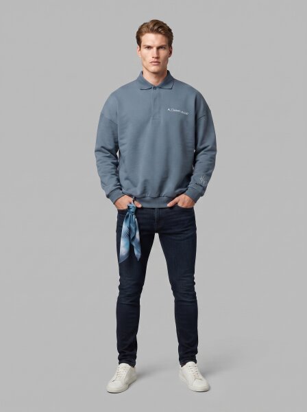 Alessandro Magno FASHION POLO LONGSLEEVE BLUE MIRAGE