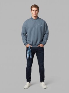 Alessandro Magno FASHION POLO LONGSLEEVE BLUE MIRAGE