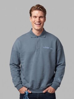 Alessandro Magno FASHION POLO LONGSLEEVE BLUE MIRAGE
