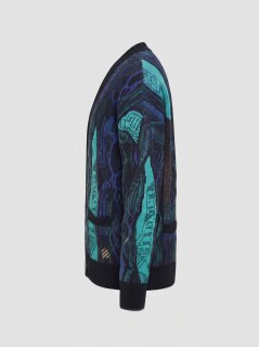 Carlo Colucci Oversize Strick Cardigan - 3D Knit