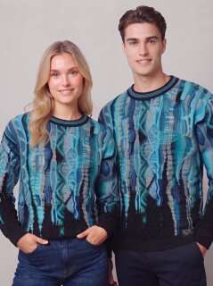 Carlo Colucci Pullover turquoise L