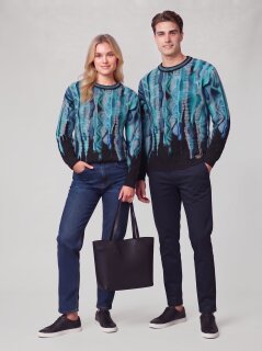 Carlo Colucci Pullover turquoise L