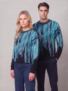 Carlo Colucci Pullover turquoise L