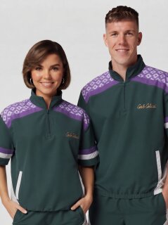 Carlo Colucci Tracksuit T-Shirt - MATCH POINT bottle green - purple - white L
