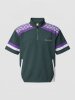 Carlo Colucci Tracksuit T-Shirt - MATCH POINT bottle green - purple - white L
