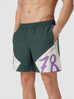 Carlo Colucci Tracksuit Short bottle green - purple - white XL