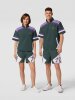 Carlo Colucci Tracksuit Short bottle green - purple - white XL