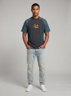 Carlo Colucci T-Shirt navy light blute white L