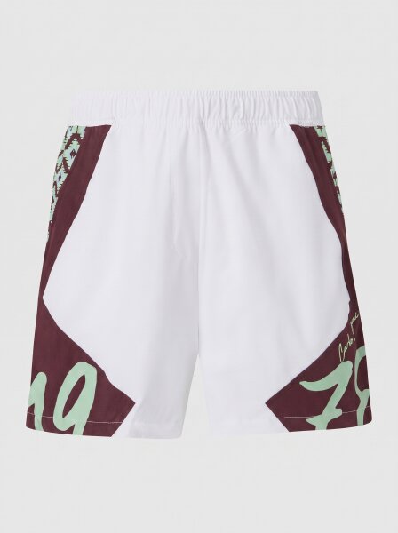 white - burgundy - mint green