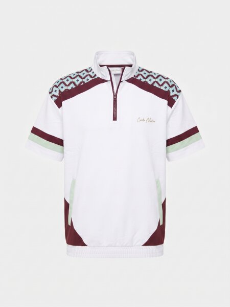 white - burgundy - mint green
